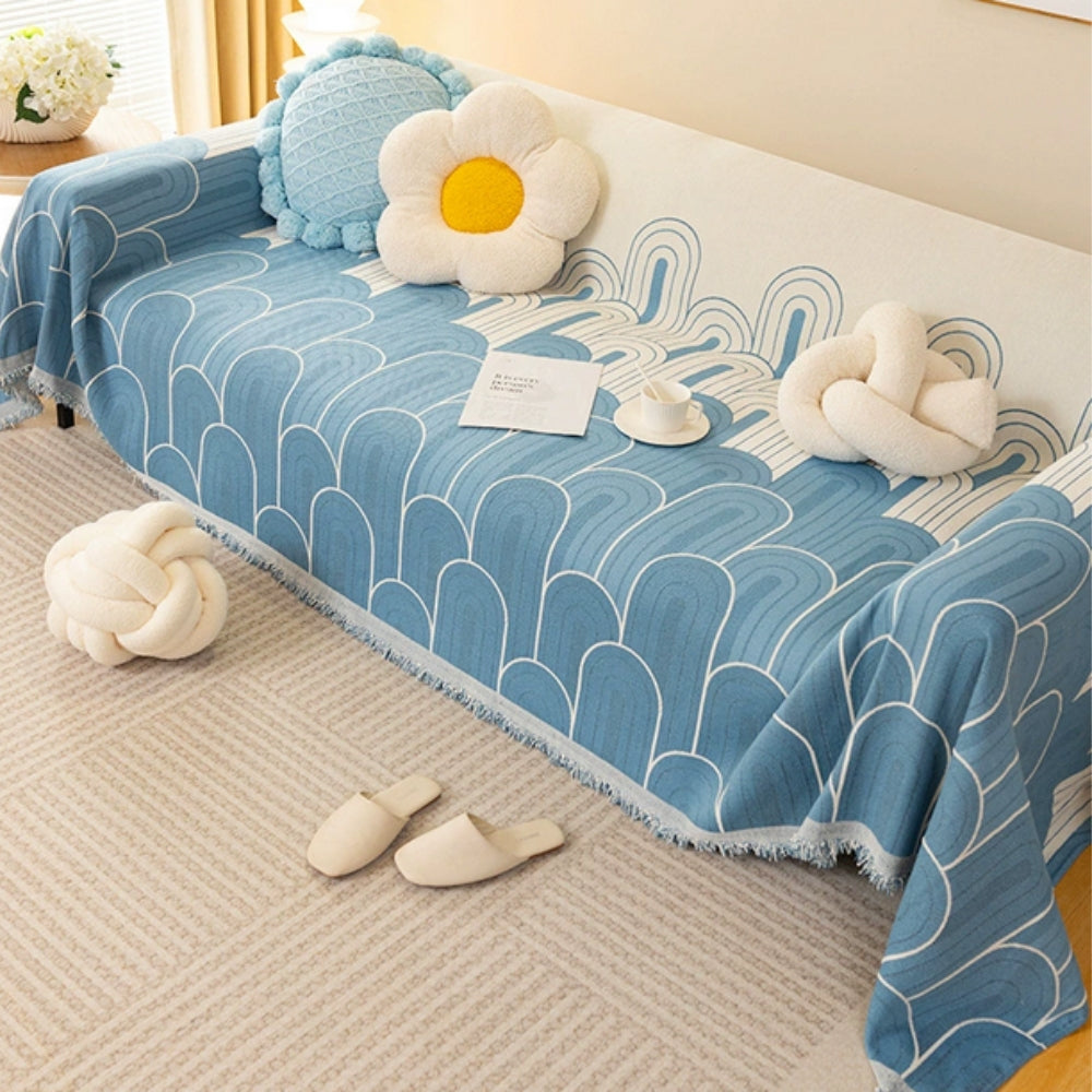 Rainbow Arches Chenille Sofa Cover — additional view