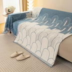 Rainbow Arches Chenille Sofa Cover — product in use