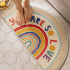 Rainbow Glow Half-Moon Bath Mat — alternate angle view
