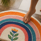 Rainbow Glow Half-Moon Bath Mat — product detail view