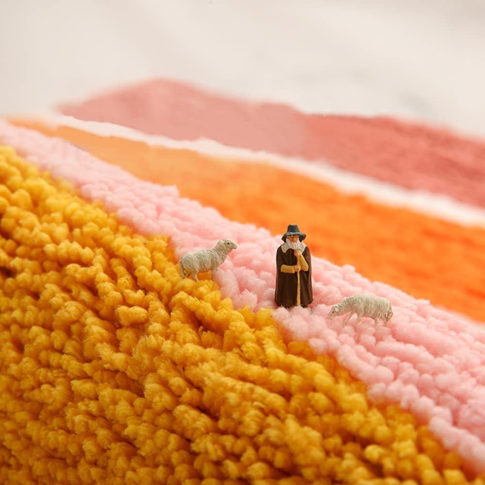 Rainbow Sunset Soft Bath Mat — lifestyle shot