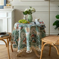 Retro Floral Round Table Cloth — main product photo
