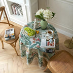 Retro Floral Round Table Cloth — product detail view