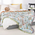 Reverie Floral Tassel Cotton Blanket — alternate angle view