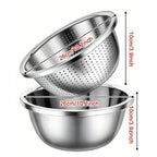 Rinse Mix Stainless Colander Duo Set — alternate angle view