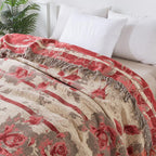 Rosewood Grace Throw Cotton Blanket — product detail view