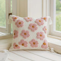Rosy Bloom Tufted Cushion Cover — lifestyle shot