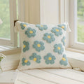 Rosy Bloom Tufted Cushion Cover — alternate angle view