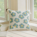 Rosy Bloom Tufted Cushion Cover — alternate angle view