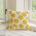 Rosy Bloom Tufted Cushion Cover — product close-up