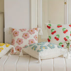 Rosy Bloom Tufted Cushion Cover — main product photo