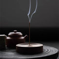 Round Ash Catcher Wood Incense Stick Holder — main product photo