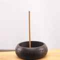 Round Solid Wood Incense Stick Holder — product feature detail