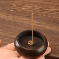 Round Solid Wood Incense Stick Holder — additional view
