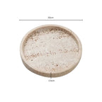 Round Travertine Stone Tray — additional view