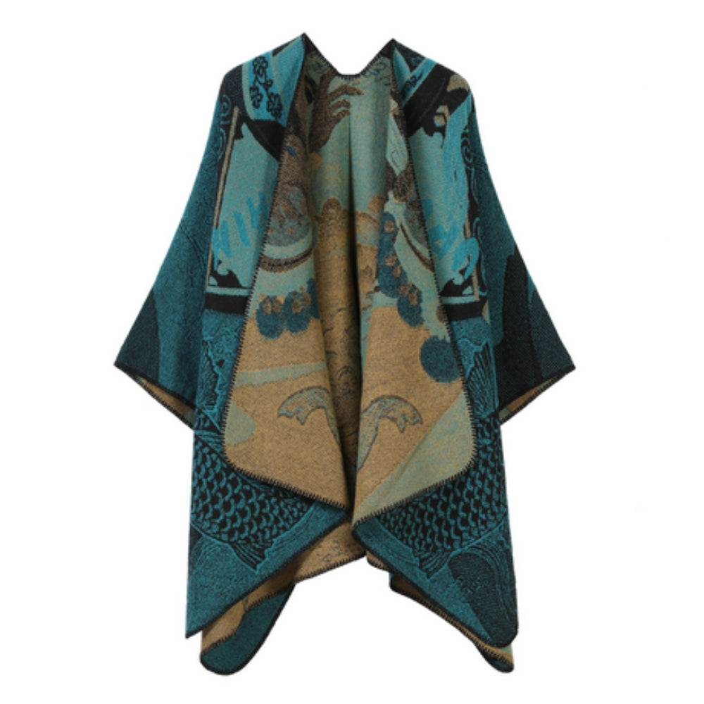 Runestone Reverie Reversible Poncho — product detail view