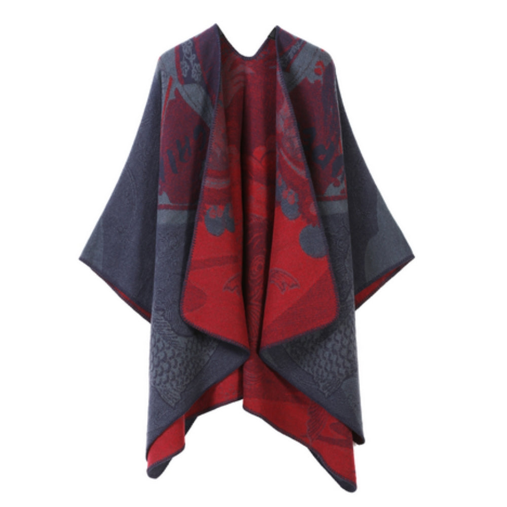 Runestone Reverie Reversible Poncho — product close-up