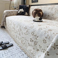 Rustic Blossom Ivory Floral Sofa Cover — alternate angle view