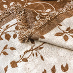 Rustic Blossom Ivory Floral Sofa Cover — product close-up