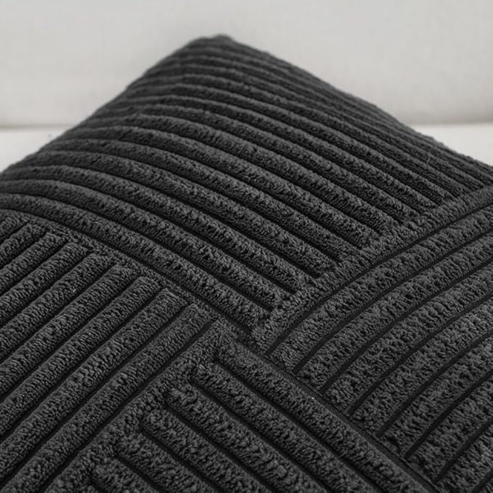 Rustic Corduroy Cushion Cover — material texture close-up