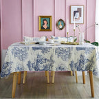 Rustic Ink-Style Print Table Cloth — additional view