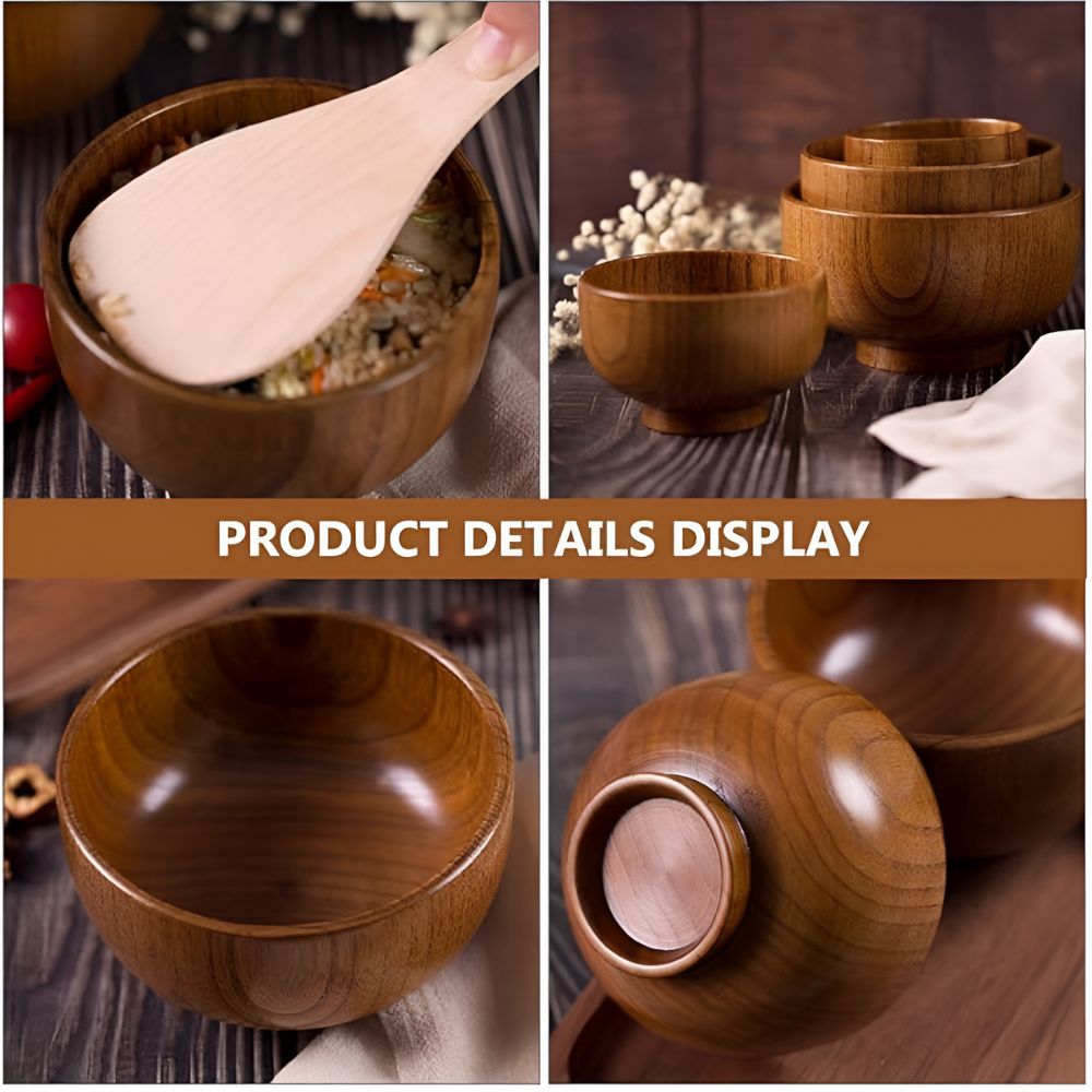 Rustic Jujube Wooden Bowl — product close-up