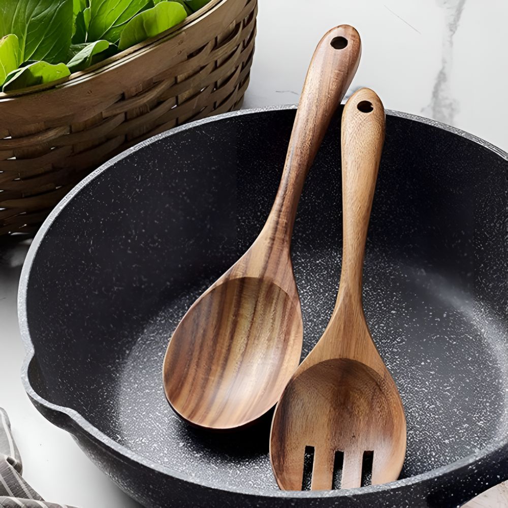 Rustic Teak Serving Set | 2 Pcs — product detail view