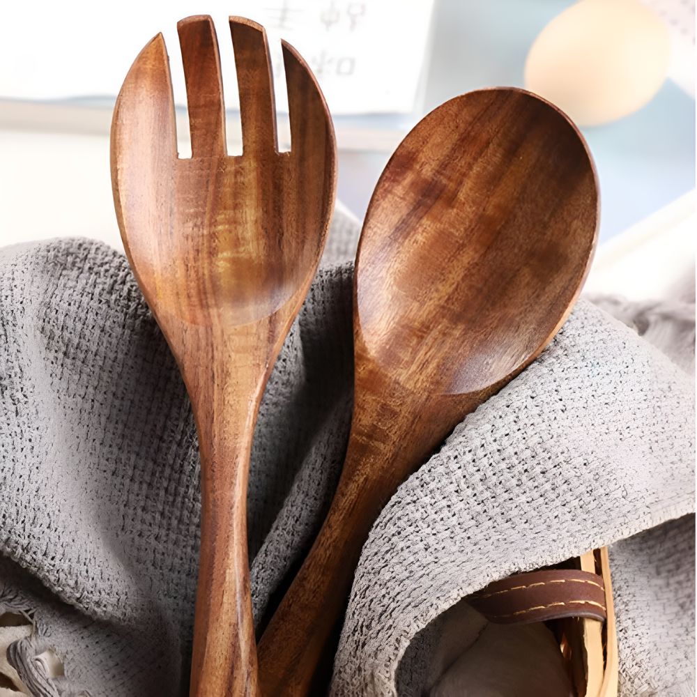 Rustic Teak Serving Set | 2 Pcs — lifestyle shot