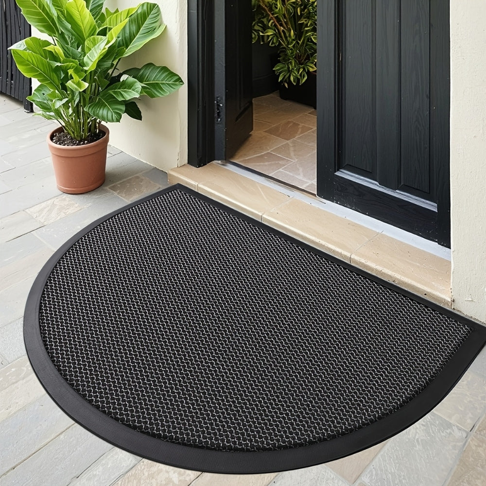Rynel Semi Circle Doormat | Non-Slip Entrance Mat — alternate angle view