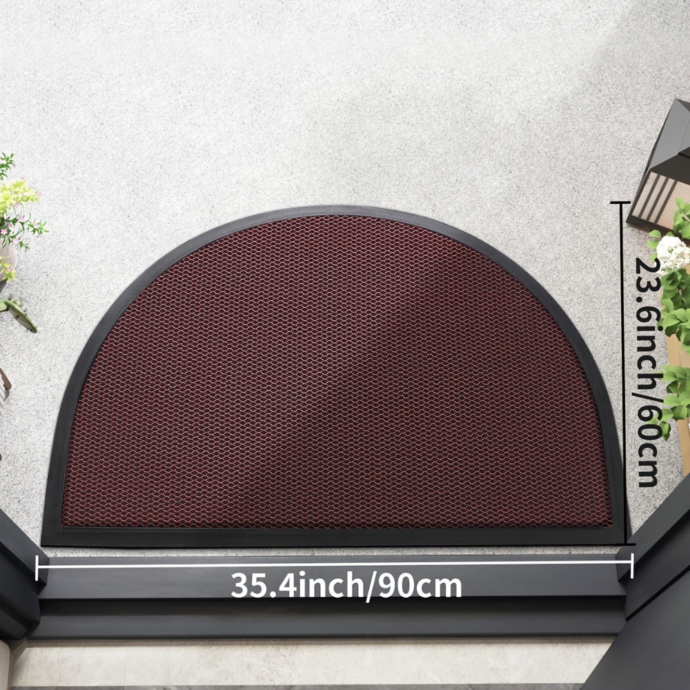 Rynel Semi Circle Doormat | Non-Slip Entrance Mat — product in use