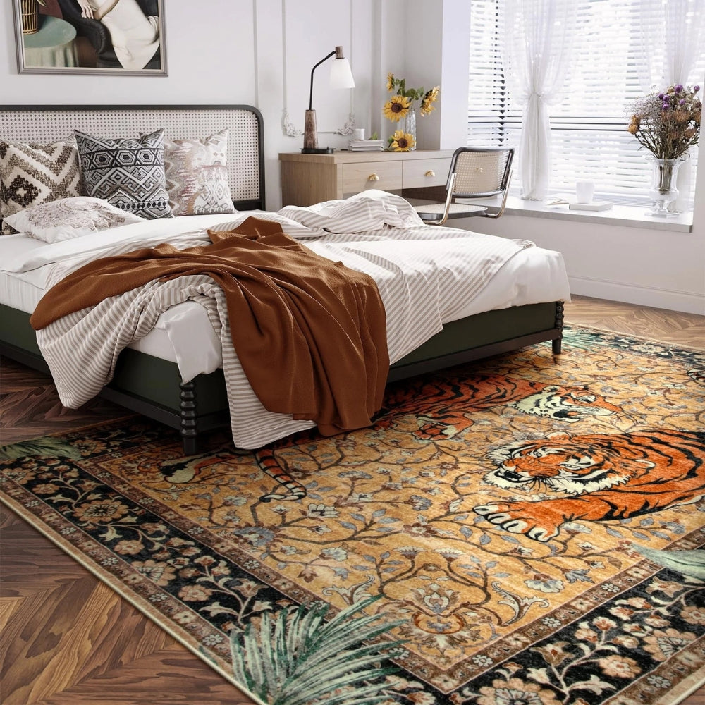 Savage Grace Tiger Tapestry Carpet Rug — alternate angle view