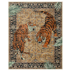 Savage Grace Tiger Tapestry Carpet Rug — size and scale reference