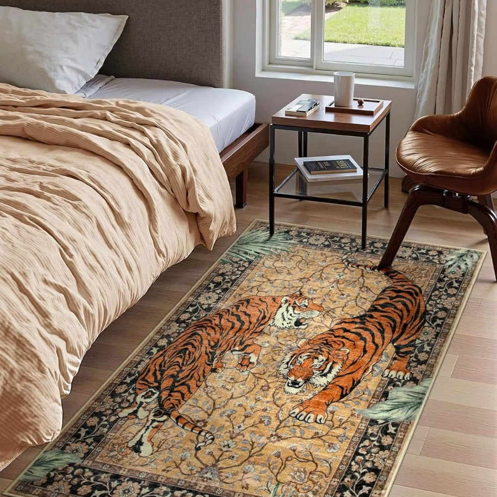 Savage Grace Tiger Tapestry Carpet Rug — product detail view