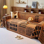 Savanna Geo Chenille Sofa Cover — alternate angle view