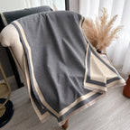 Savéra Striped Double-Sided Poncho Scarf — alternate angle view
