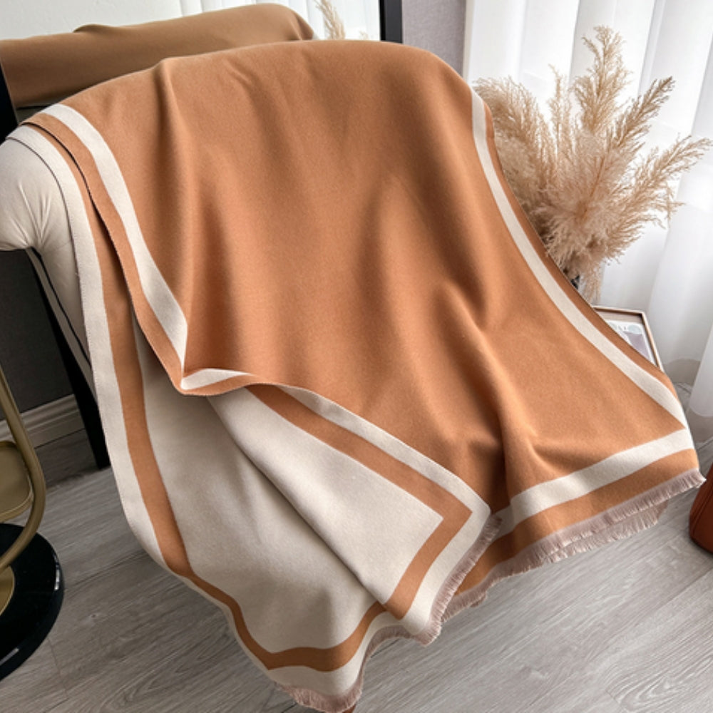 Savéra Striped Double-Sided Poncho Scarf — additional view