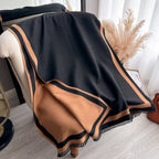Savéra Striped Double-Sided Poncho Scarf — product close-up
