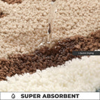 Seaside Footprint Pattern Bath Mat — product close-up