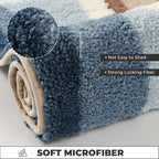 Seaside Footprint Pattern Bath Mat — lifestyle shot