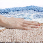 Seaside Footprint Pattern Bath Mat — product detail view