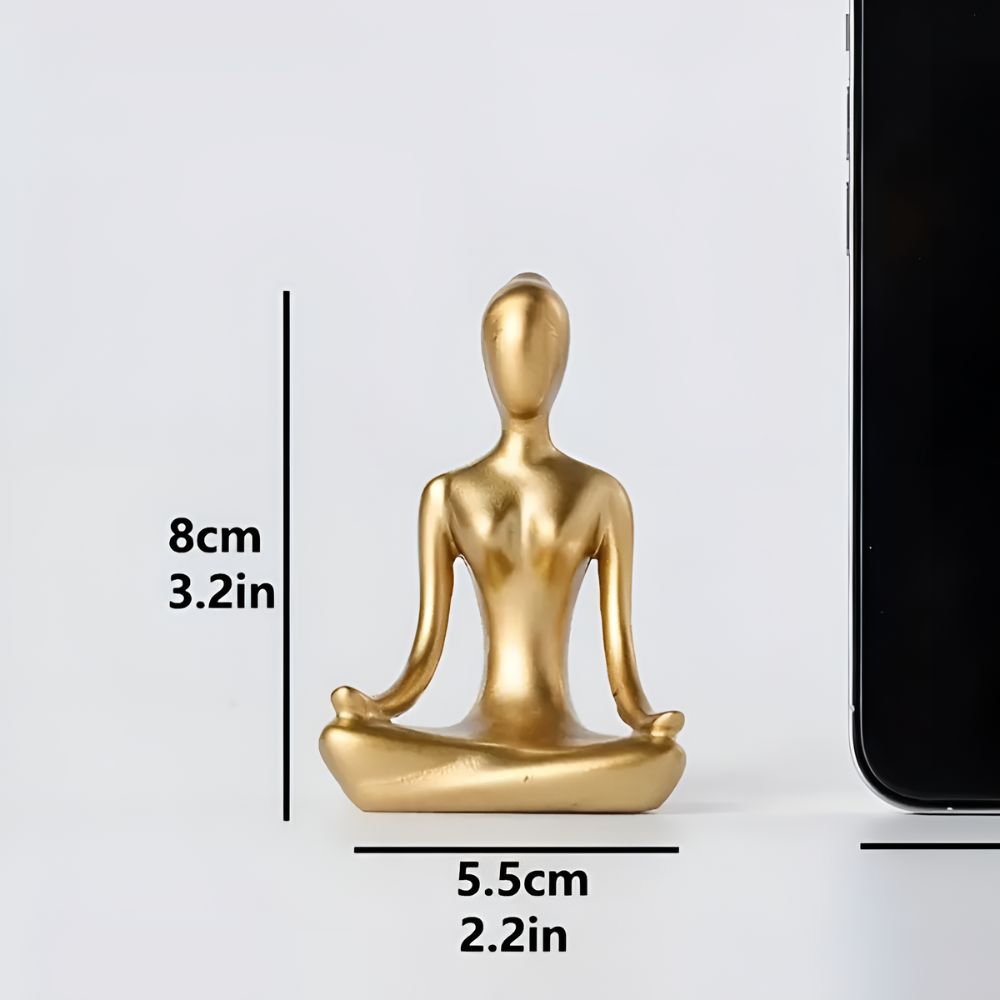 Serene Meditating Woman Statue — size and scale reference