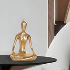 Serene Meditating Woman Statue — alternate angle view