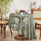 Sheer Lace Round Floral Tablecloth — main product photo