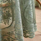 Sheer Lace Round Floral Tablecloth — product close-up