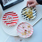 Silva Ceramic Stripe Jewelry Tray — main product photo