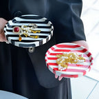 Silva Ceramic Stripe Jewelry Tray — additional view
