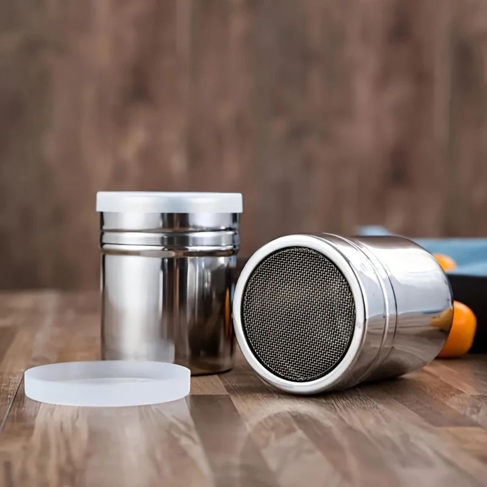 Silver Whirl Powder Shaker — lifestyle shot