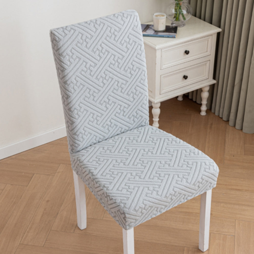 Silvra Elastic Lattice Dining Chair Cover — lifestyle shot