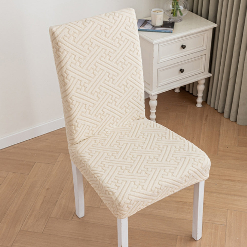 Silvra Elastic Lattice Dining Chair Cover — product feature detail
