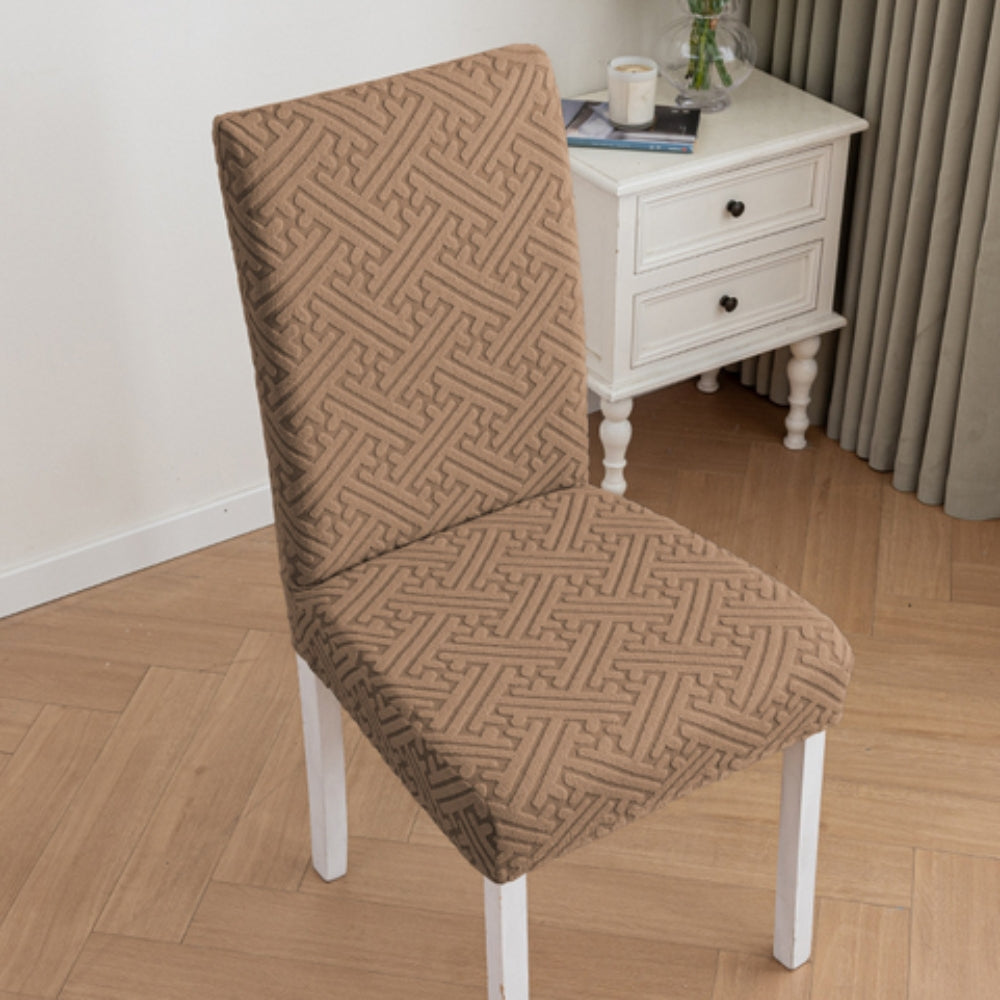 Silvra Elastic Lattice Dining Chair Cover — size and scale reference